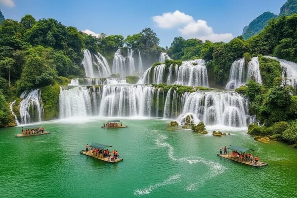 Thác Bản Giốc là điểm đến du lịch miền Bắc gây thương nhớ cho du khách.